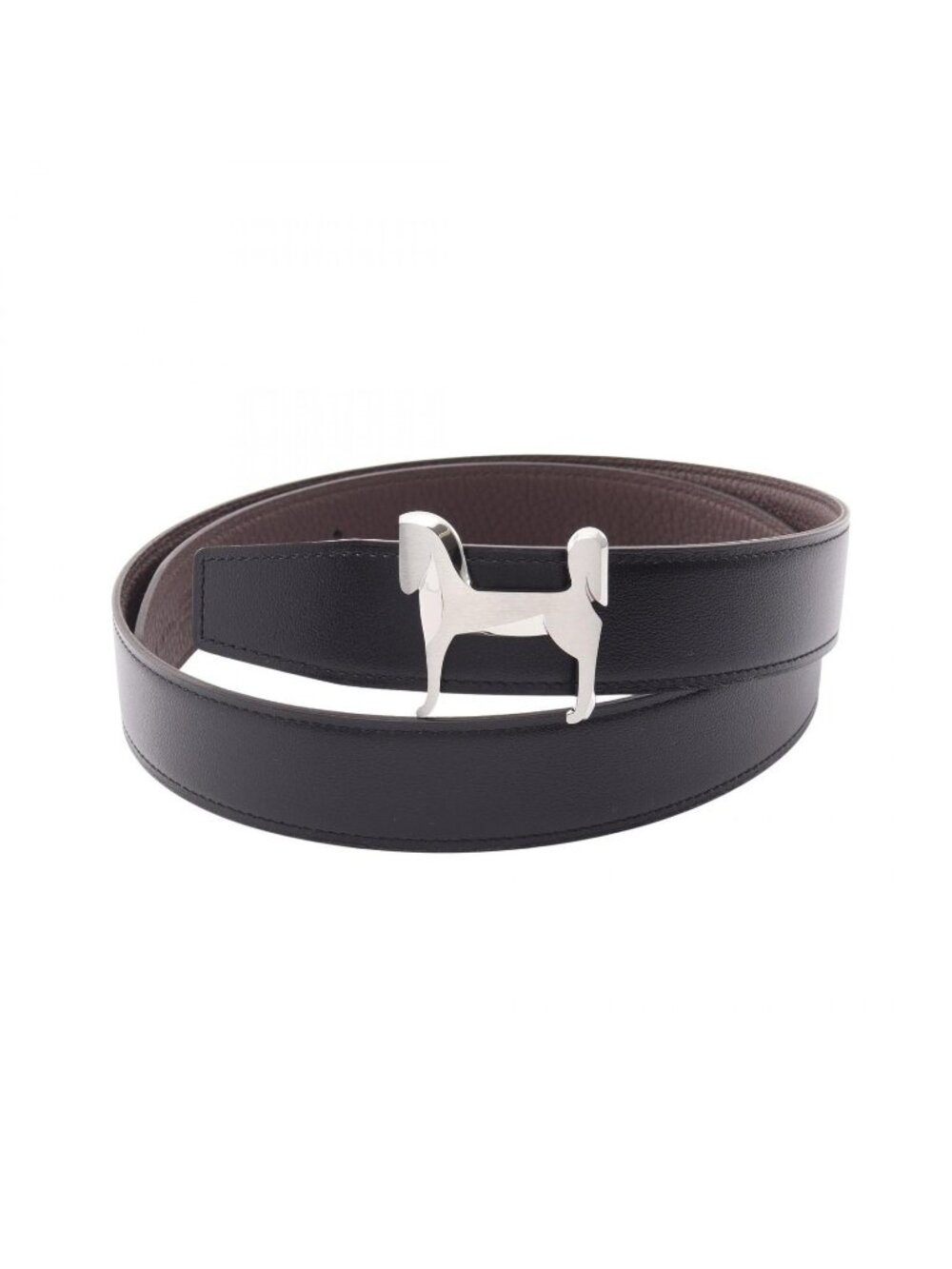 Hermes Belt Panache Reversible Black Brown Calf Destrier Horse